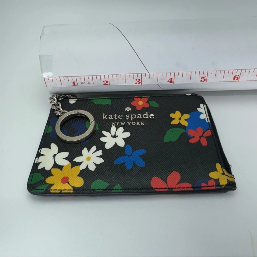 Kate Spade New York Staci Sailing Floral Cameron Medium L-Zip Cardholder - Picture 7 of 11